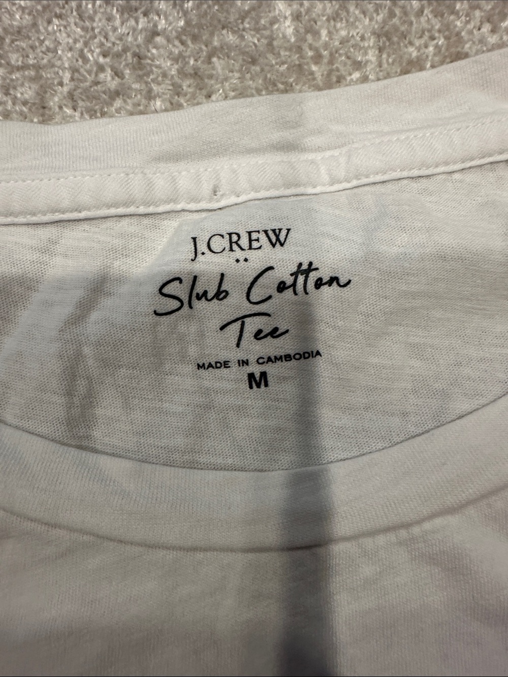 J. Crew White Slim Cotton Crewneck Tee - Picture 2 of 4